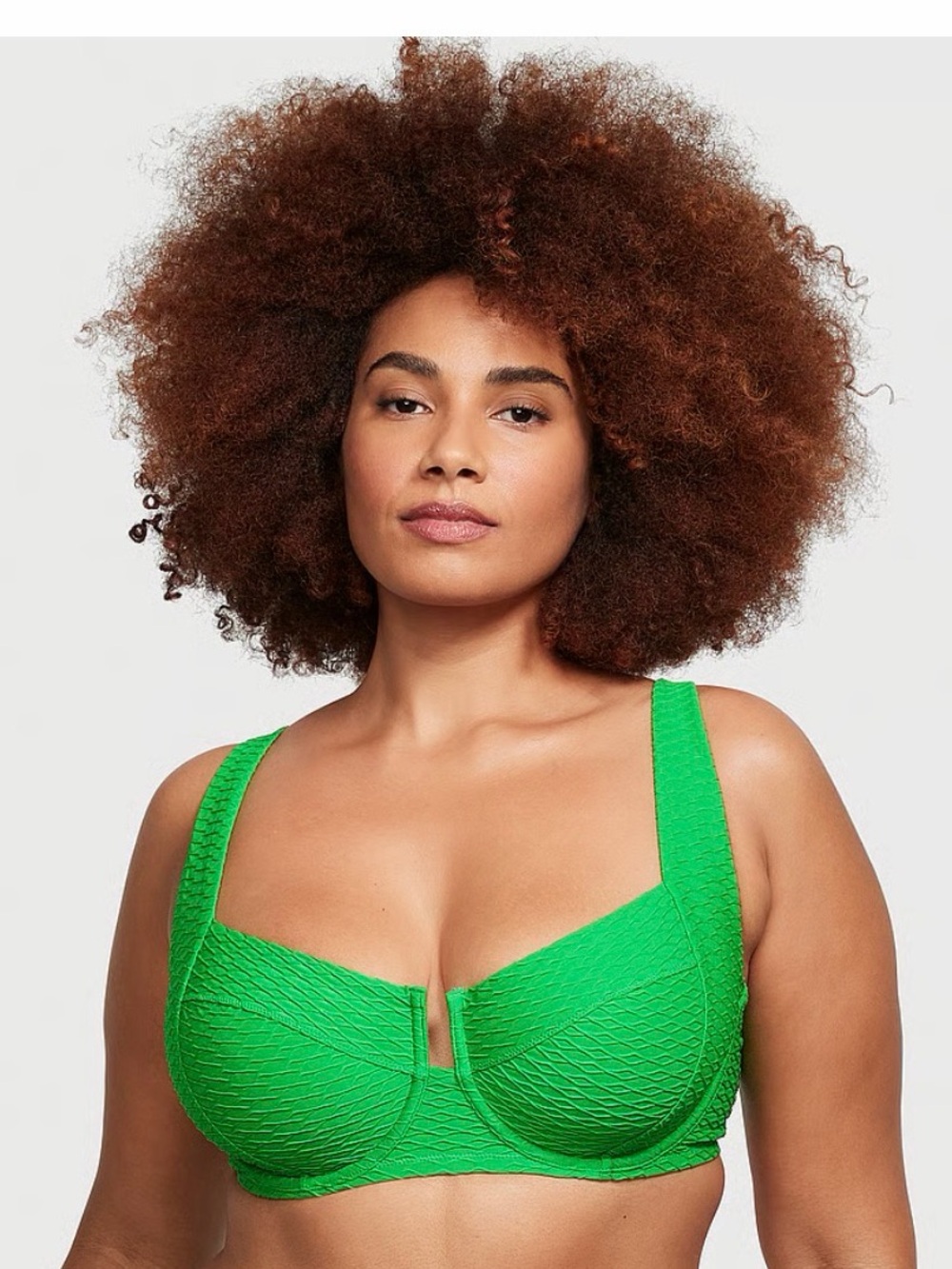 Victoria Secret Green Textured Underwire bikini top-